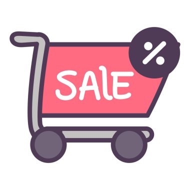 İzole edilmiş alışveriş arabası.