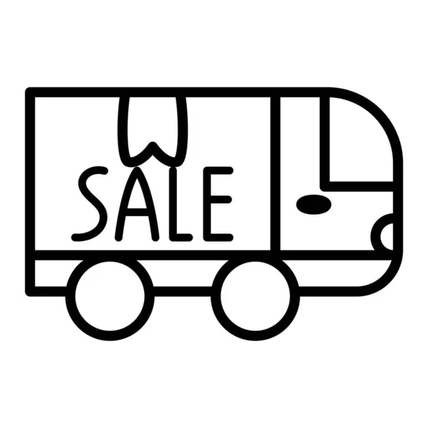 Ícone de caminhão de vendas isolado — Vetor de Stock
