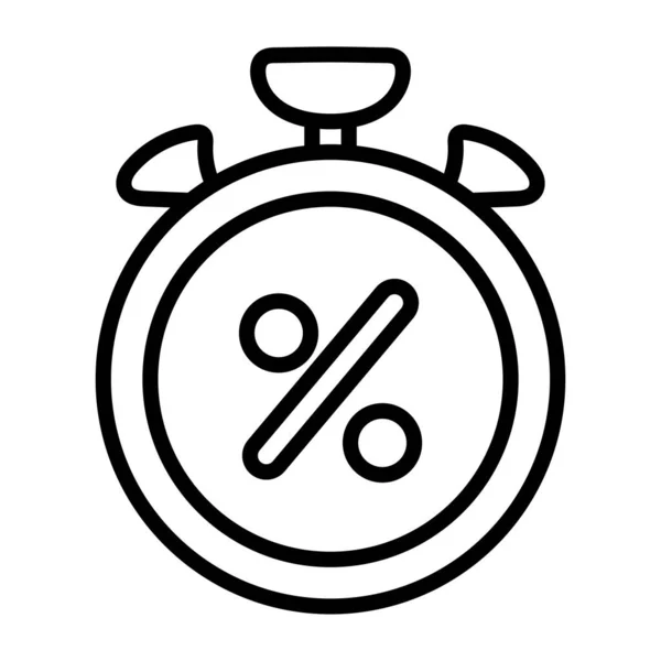 Isolierter Chronometer mit Prozentsymbol — Stockvektor