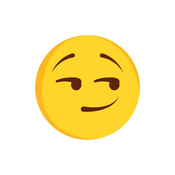 Cara de emoji traviesa aislada — Vector de stock