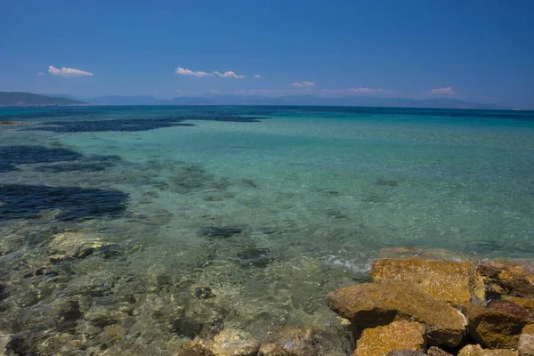 Heldere Blauwe Wateren Van Middellandse Zee Saronische Golf Griekenland — Stockfoto