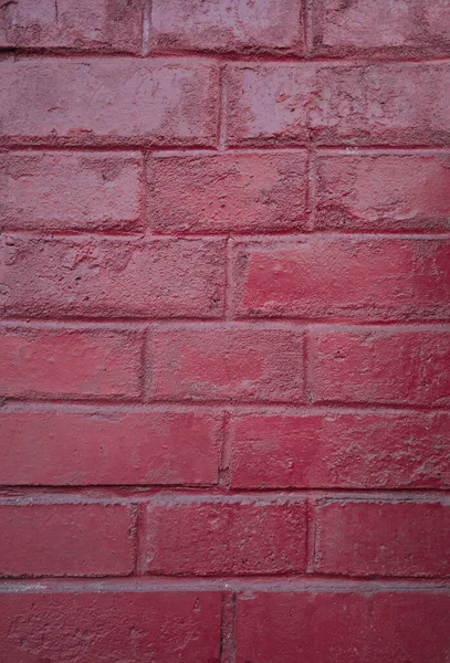 Old Red Painted Brick Wall Texture Abstract Background — Stock Photo, Image