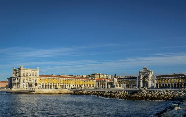 Blick Auf Den Platz Des Handels Praca Comercio Und Den — Stockfoto