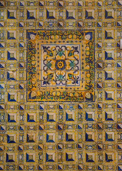Piastrelle Ornamentali Antiche Tipiche Portoghesi Chiamati Azulejos Realizzati Con Piastrelle — Foto Stock