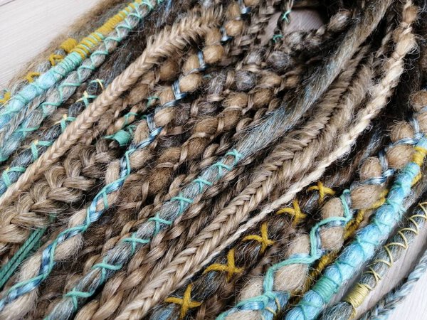 african braids with kanekalon at close up