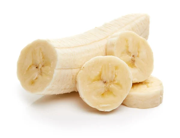 Banan Isolerad Vit Bakgrund — Stockfoto