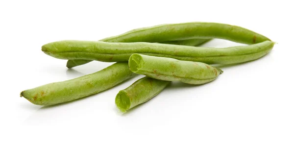 Frijol Verde Aislado Sobre Fondo Blanco — Foto de Stock