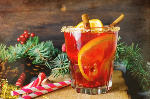 Traditionele Hot Toddy Winter Drankje Met Specerijen Recept Gezonde Organische — Stockfoto