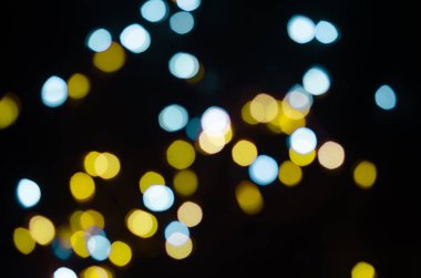 Soyut parlak altın christmas Lights bokeh arka plan - Vintage etkisi tarzı resimler