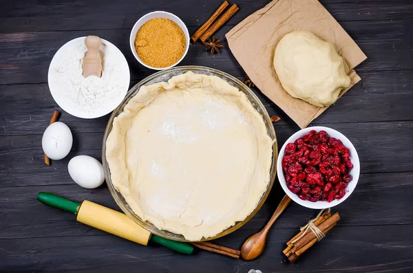 Base Torta Forma Redonda Cristal Los Ingredientes Para Hacer Torta —  Fotos de Stock