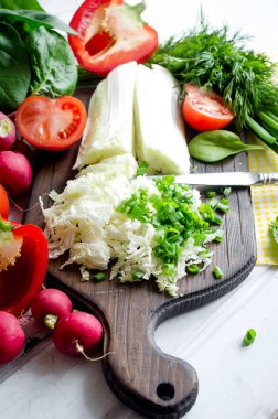 Sebze salatası için kümesi