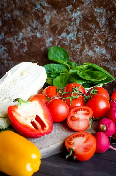 Conjunto de legumes para salada — Fotografia de Stock