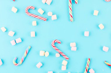 Noel geçmişi. karamel baston ve marshmallow ile