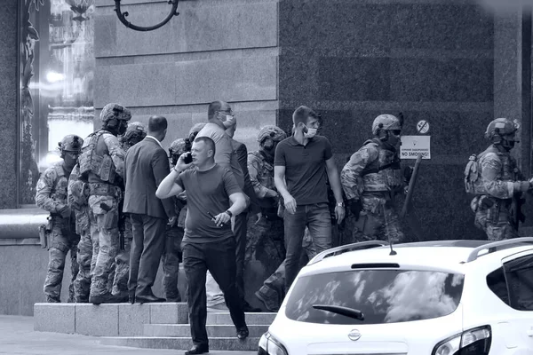 Kiev Oekraïne 2020 Gijzeling Bij Leonardo Business Center Speciale Veiligheidstroepen — Stockfoto