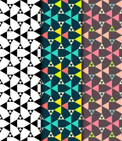 Patrón Geométrico Sin Costura Con Triángulo Repetir Fondo Vectorial Abstracto — Archivo Imágenes Vectoriales