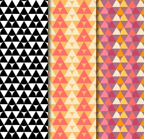 Patrón Geométrico Sin Costura Con Triángulo Repetir Fondo Vectorial Abstracto — Archivo Imágenes Vectoriales