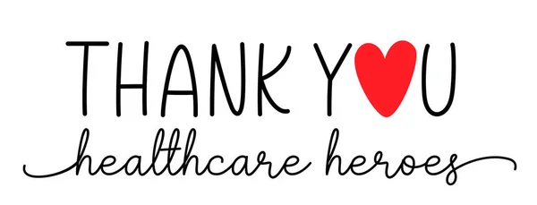 Teşekkürler sağlık kahramanları. Vektör fırçası harfleri tipografi metni - teşekkürler kahramanlar.