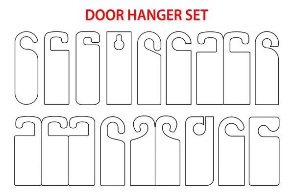 Askı ayarlandı, kes şablonu. Kapı için boş işaret shablonu.