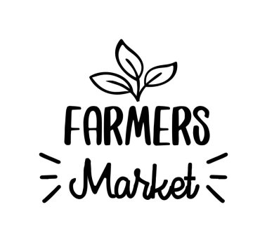 Çiftçi el çizimleri rozetler, logo, simge, etiket.