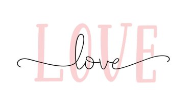 El yapımı aşk senaryosu. Modern hat sanatı el yazısını sever..