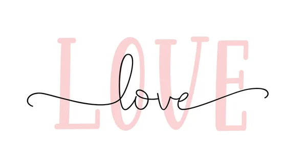 Écriture dessinée à la main. Calligraphie moderne amour mot cursif. — Image vectorielle
