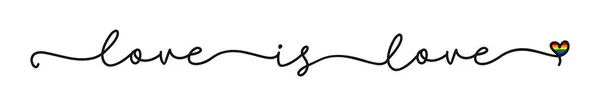 Aşk aşktır. LGBT. Aralıksız satır betiği el yazısı aşkı.