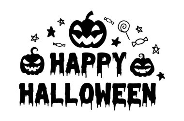 Cadılar Bayramınız kutlu olsun. Cadılar Bayramınız kutlu olsun balkabağı, şeker ve yıldızlarla.