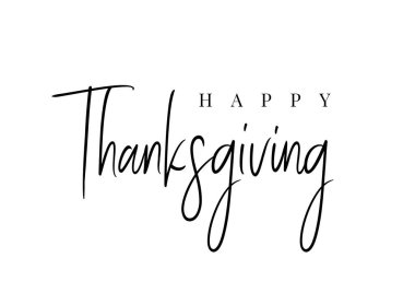 Şükran Günü tipografisi. Şükran Günü 'nüz kutlu olsun. Şükran Günü için el boyaması mektuplar..