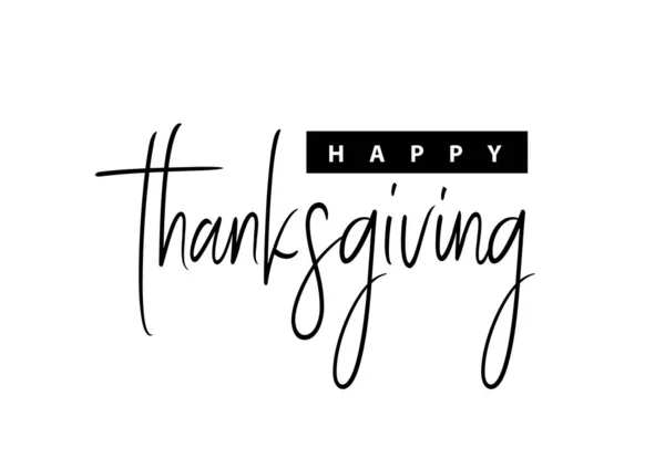 Thanksgiving-typografi. Glad Thanksgiving Day handmålade bokstäver för Thanksgiving Day. — Stock vektor
