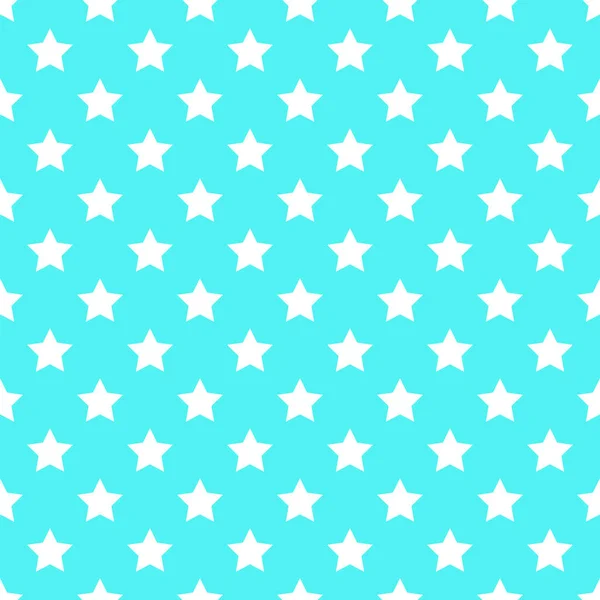 Бесшовный Узор Синий Фон Белыми Пятиконечными Звездами — стоковый вектор