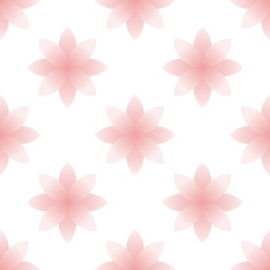 Beyaz arka planda kusursuz pembe çiçek deseni