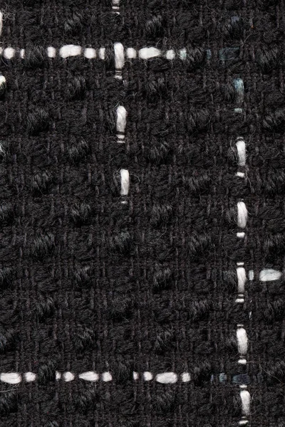 Wielobarwna Tkanina Żakardowa Wykonana Czarno Białych Nici Tekstury Tła — Zdjęcie stockowe