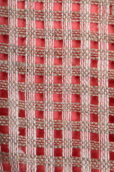 手工绣花 亚麻和棉织物 家用织物 里氏织物和网眼 — 图库照片