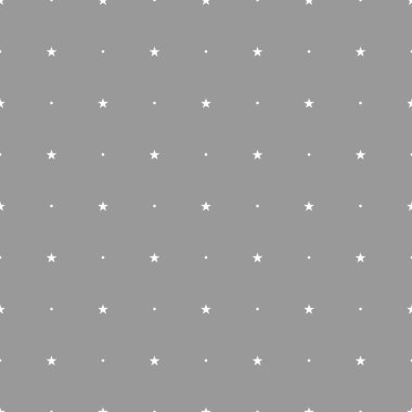 Gri arkaplanda bezelye ve yıldızlı kusursuz desen