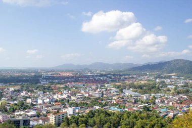 Phuket,Tayland üst tepeden şehir görünümü