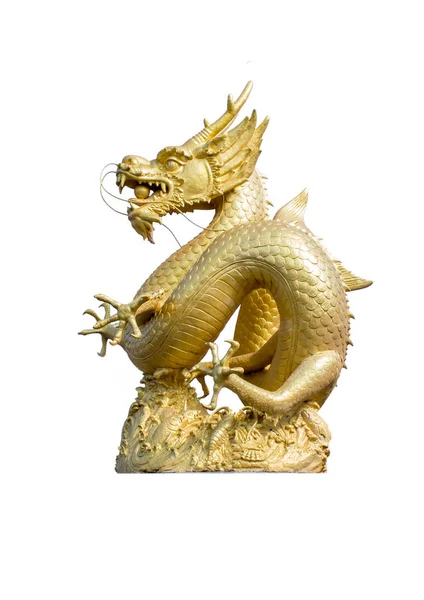 Estatua Dragón de oro — Foto de Stock
