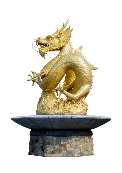 Estatua Dragón de oro — Foto de Stock