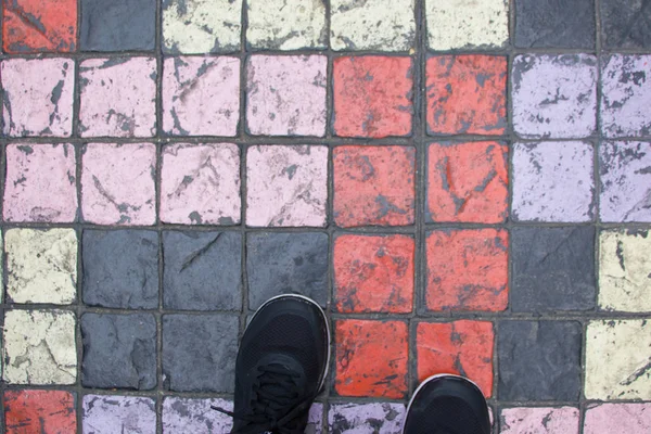 rustic color tile floor texture