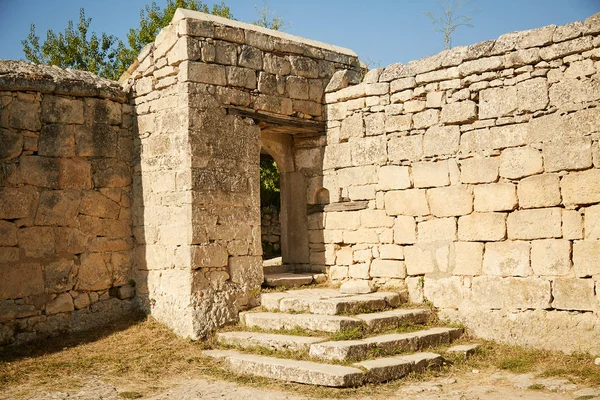 Construcción Del Siglo Xviii Piedra Maciza Territorio Península Crimea — Foto de Stock