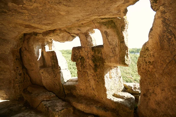 Dentro Cueva Roca Las Cuevas Antiguas Península Crimea — Foto de Stock