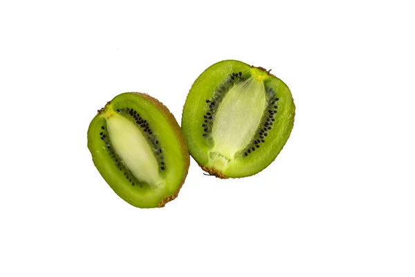 Kiwi Isolato Sfondo Bianco Vicino — Foto Stock