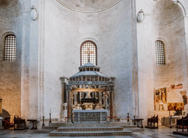 Bari Itália Novembro 2018 Basílica Pontifícia San Nicola 1197 Estilo — Fotografia de Stock