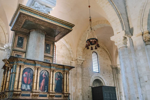 Bari Itália Novembro 2018 Basílica Pontifícia San Nicola 1197 Estilo — Fotografia de Stock