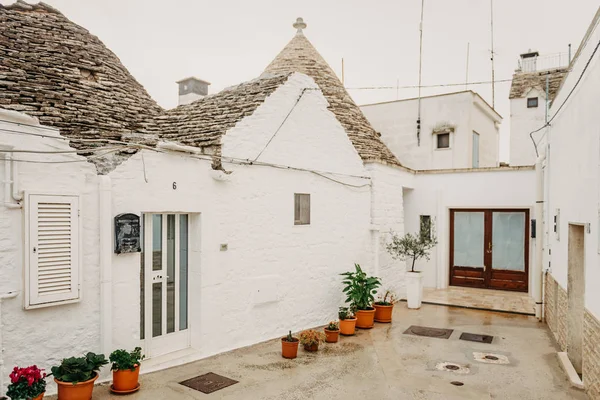 Novembre 2018 Bellissima Cittadina Alberobello Con Case Trulli Principale Distretto — Foto Stock