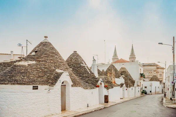 Novembre 2018 Bellissima Cittadina Alberobello Con Case Trulli Principale Distretto — Foto Stock