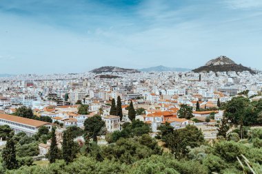 Atina, Yunanistan, görünümünde Acropolis ünlü odeon Tiyatrosu