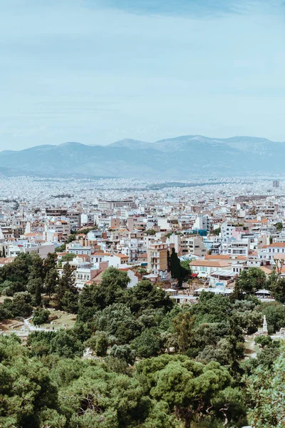 Famoso teatro Odeon ad Atene, Grecia, vista dall'Acropoli — Foto Stock