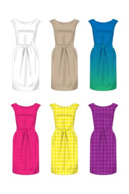 Farklı modelleri ile elbise modeli