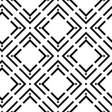 Siyah ve beyaz büyük ölçekli seamless modeli geometrik süs vektör