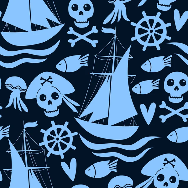 Denizdeki iskelet korsanlarla kusursuz bir şablon.